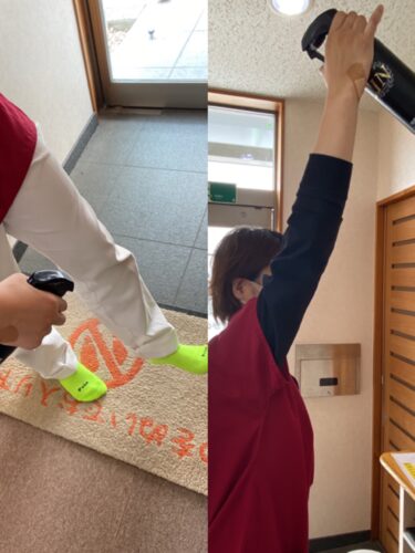 コロナ感染対策強化しています！